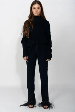 Marques ' Almeida Bottoms | Knitwear | KNITTED TROUSERS NAVY