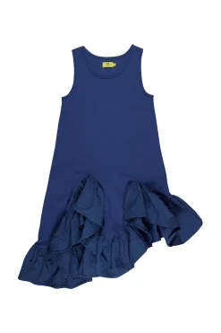 Marques ' Almeida Jersey | Dresses | SLEEVELESS FLOUNCE DRESS NAVY