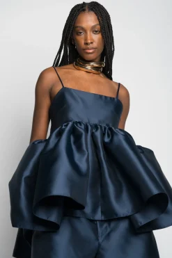 Marques ' Almeida Tops | Tops | STRAPPY PUFF TOP NAVY