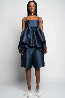 Marques ' Almeida Tops | Tops | STRAPPY PUFF TOP NAVY
