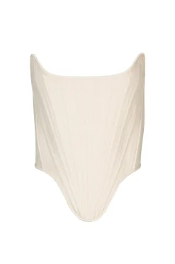 Marques ' Almeida Tops | Denim | SHAPED CORSET OFF-WHITE