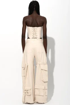 Marques ' Almeida Tops | Denim | SHAPED CORSET OFF-WHITE