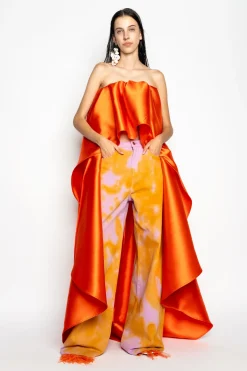 Marques ' Almeida Bottoms | Bottoms | ORANGE AND PINK TIE DYE BOYFRIEND TROUSERS MULTICOLOUR
