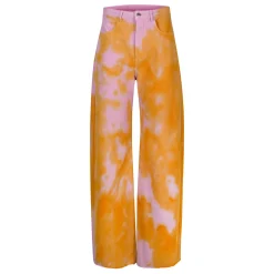 Marques ' Almeida Bottoms | Bottoms | ORANGE AND PINK TIE DYE BOYFRIEND TROUSERS MULTICOLOUR
