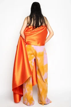 Marques ' Almeida Bottoms | Bottoms | ORANGE AND PINK TIE DYE BOYFRIEND TROUSERS MULTICOLOUR