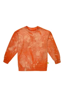 Marques ' Almeida Jersey | Tops | AND YELLOW SPLATTERED FLEECE CREW NECK ORANGE