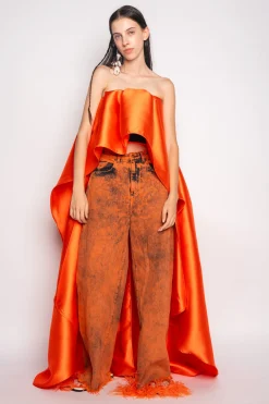 Marques ' Almeida Denim | Bottoms | DENIM BOYFRIEND TROUSERS ORANGE