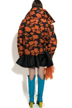 Marques ' Almeida Outerwear | ORANGE FLORAL M'A PUFFER JACKET MULTICOLOUR
