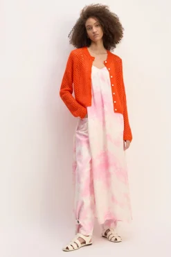 Marques ' Almeida Knitwear | Outerwear | MESH KNIT CARDIGAN ORANGE