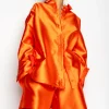 Marques ' Almeida Tops | Tops | SATIN OVERSIZED SHIRT ORANGE