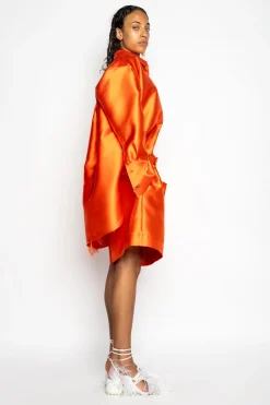 Marques ' Almeida Tops | Tops | SATIN OVERSIZED SHIRT ORANGE