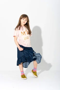 Marques ' Almeida Jersey | Tops | PINK AND BEIGE SPLATTERED LOGO T-SHIRT MULTICOLOUR