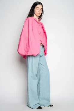 Marques ' Almeida Tops | PINK BALLON SLEEVE SHIRT BRIGHTPINK