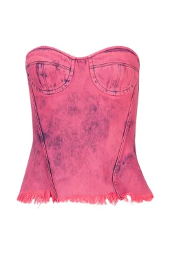 Marques ' Almeida Tops | Denim | PINK BRA CUP CORSET BRIGHTPINK