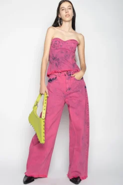 Marques ' Almeida Tops | Denim | PINK BRA CUP CORSET BRIGHTPINK