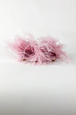 Marques ' Almeida Shoes | FEATHER STRAPPY SANDAL PINK