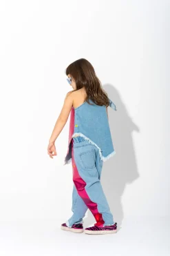 Marques ' Almeida Bottoms | PINK FOIL BAGGY TROUSERS MULTICOLOUR