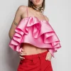 Marques ' Almeida Tops | Tops | PINK FRONT FRILL TOP LIGHTPINK
