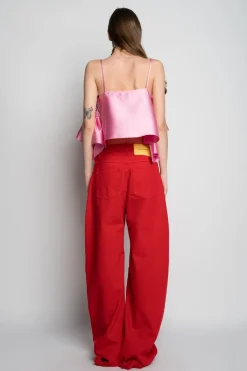 Marques ' Almeida Tops | Tops | PINK FRONT FRILL TOP LIGHTPINK