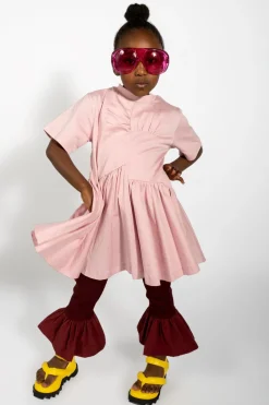 Marques ' Almeida Jersey | Dresses | PINK GATHERED JERSEY T-SHIRT DRESS LIGHTPINK