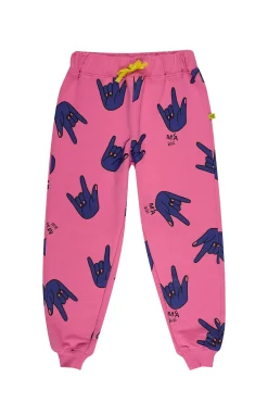 Marques ' Almeida Bottoms | HANDS PRINT SWEATPANTS PINK
