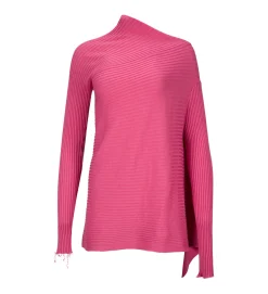 Marques ' Almeida Knitwear | Tops | PINK MERINO DRAPED JUMPER BRIGHTPINK