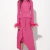 Marques ' Almeida Knitwear | Bottoms | PINK MERINO KNITTED SKIRT BRIGHTPINK