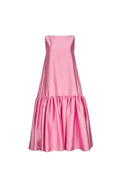 Marques ' Almeida Dresses | Dresses | PINK MIDI SLEEVELESS PUFF HEM DRESS LIGHTPINK