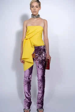 Marques ' Almeida Bottoms | Bottoms | SEQUINS BOOTCUT TROUSERS PINK