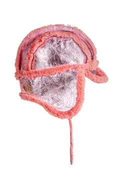 Marques ' Almeida Accessories | SHINY LEATHER EAR COVER HAT PINK