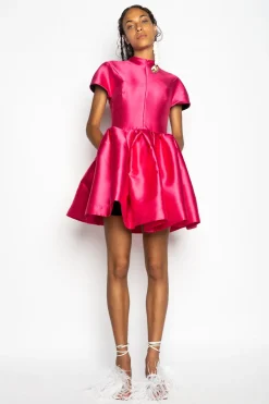 Marques ' Almeida Dresses | Dresses | PINK SHORT SLEEVE PUFF SKIRT DRESS BRIGHTPINK