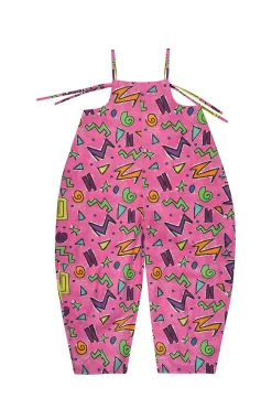 Marques ' Almeida Bottoms | SQUIGGLE PRINT BALLOON JUMPSUIT PINK