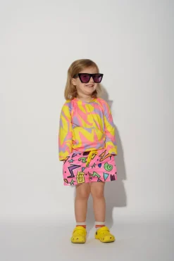 Marques ' Almeida Swimwear | Jersey | SQUIGGLE PRINT SWIM SHORT PINK