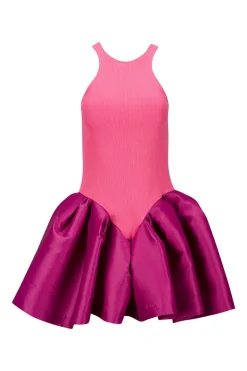 Marques ' Almeida Tops | Tops | PINK TANK TOP WITH PEPLUM BRIGHTPINK