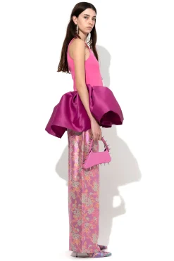 Marques ' Almeida Tops | Tops | PINK TANK TOP WITH PEPLUM BRIGHTPINK