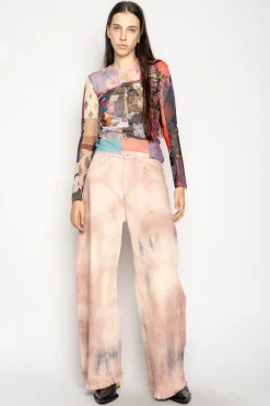 Marques ' Almeida Bottoms | Bottoms | TIE DYE BOYFRIEND TROUSERS PINK