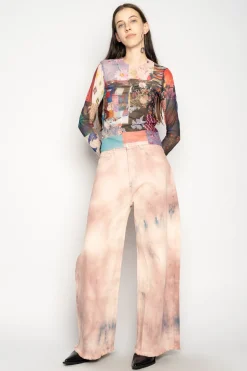 Marques ' Almeida Bottoms | Bottoms | TIE DYE BOYFRIEND TROUSERS PINK