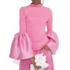 Marques ' Almeida Tops | TURTLENECK PUFF SLEEVE TOP PINK