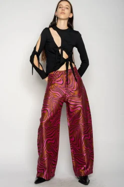 Marques ' Almeida Bottoms | Bottoms | ZEBRA BROCADE BOYFRIEND TROUSERS PINK