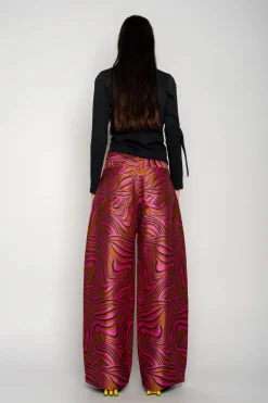 Marques ' Almeida Bottoms | Bottoms | ZEBRA BROCADE BOYFRIEND TROUSERS PINK