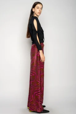 Marques ' Almeida Bottoms | Bottoms | ZEBRA BROCADE BOYFRIEND TROUSERS PINK