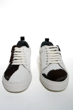 Marques ' Almeida Shoes | PRE-OWNED / CLASSIC SNEAKER IN HAIR LEATHER MULTICOLOUR