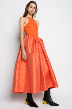Marques ' Almeida Dresses | PRE-OWNED / DRESS WITH TANK TOP SCOOPED ORANGE