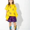 Marques ' Almeida Jersey | Bottoms | PURPLE AND SPLATTERED FLEECE SKIRT PINK