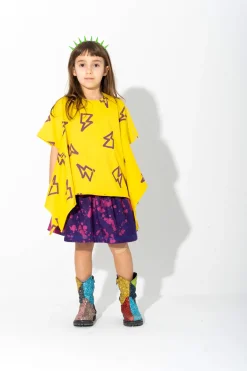 Marques ' Almeida Jersey | Bottoms | PURPLE AND SPLATTERED FLEECE SKIRT PINK