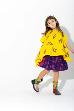 Marques ' Almeida Jersey | Bottoms | PURPLE AND SPLATTERED FLEECE SKIRT PINK