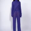Marques ' Almeida Tops | Knitwear | DRAPED JUMPER IN LIGHTWEIGHT KNIT PURPLE