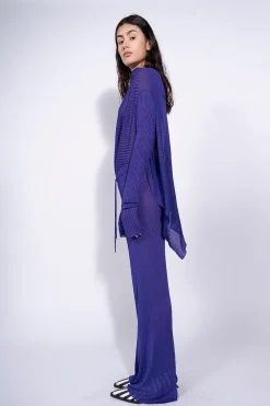 Marques ' Almeida Tops | Knitwear | DRAPED JUMPER IN LIGHTWEIGHT KNIT PURPLE