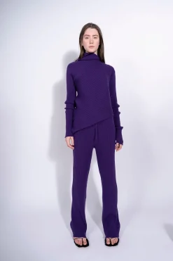 Marques ' Almeida Knitwear | Bottoms | KNITTED TROUSERS PURPLE