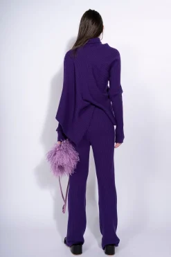 Marques ' Almeida Knitwear | Bottoms | KNITTED TROUSERS PURPLE